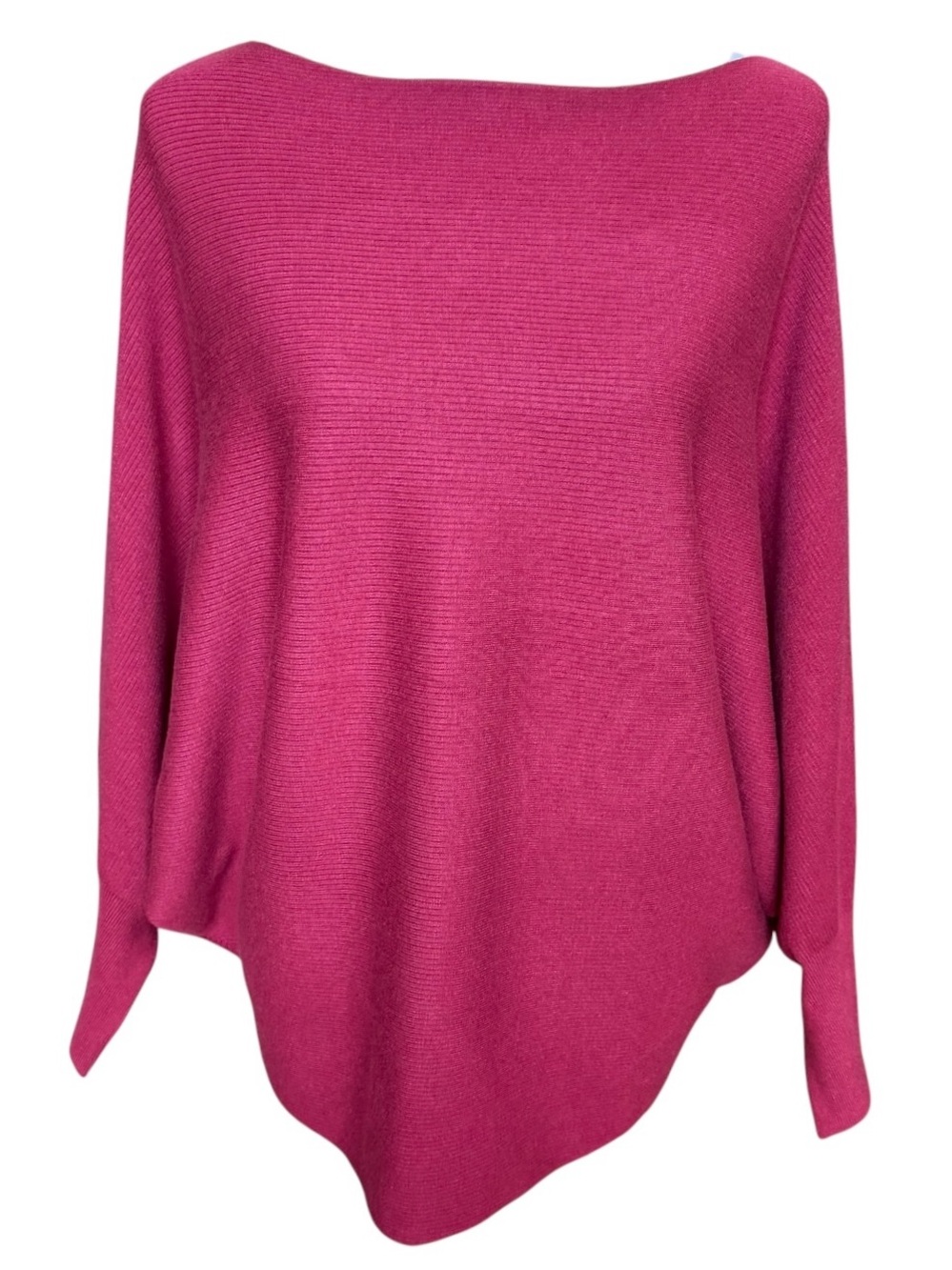 Kerisma Ryu Batwing Sweater Size Small/Medium Cranberry Boatneck Soft Ribbed